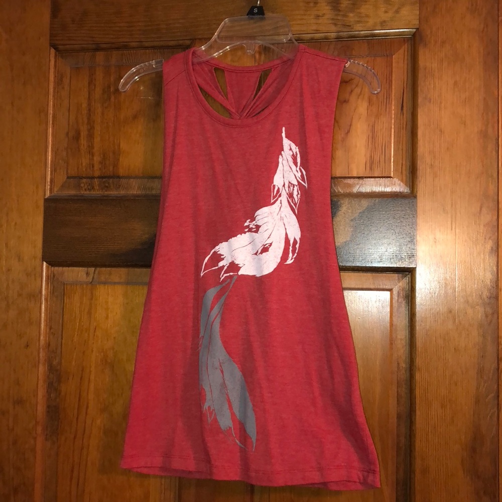 Orangey red tank top